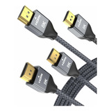 2 Cables Hdmi 2.1 8k Certificado 1mt Hdcp 2.3 Basesailor -4f
