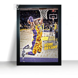 Quadro Jogador Kobe Bryant Basquete Moldura A4 32cm