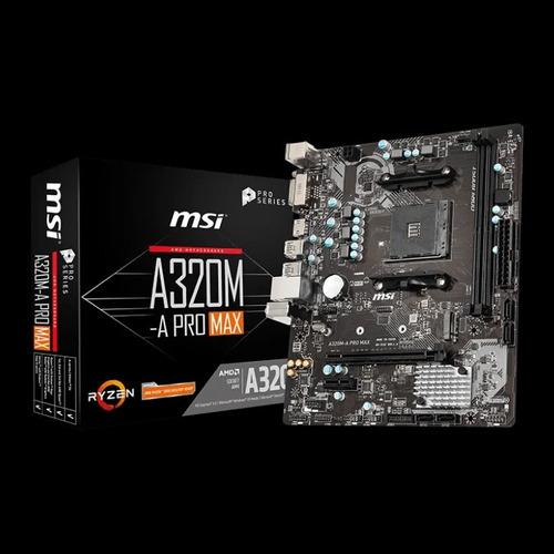 Placa Madre Msi A320m-a Pro Matx Am4 Dvi-d Hdmi