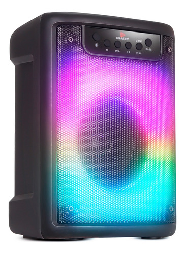 Caixa Caixinha De Som Led Rgb Portátil Potente Fm P2 Sd Usb 