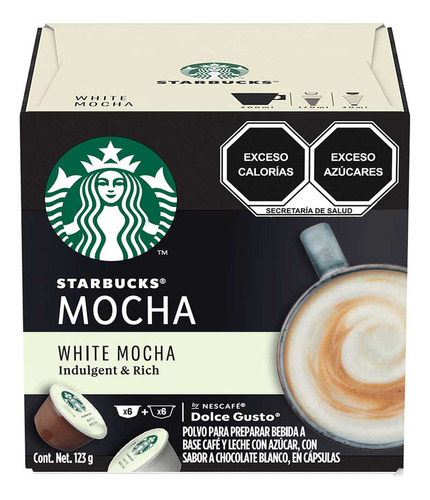 Cápsulas De Café Nescafe Starbucks White Mocha 123g