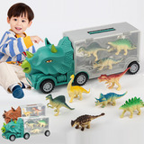 Juguete De Camión Transportador Dinosaurio Para Niños 7 En 1