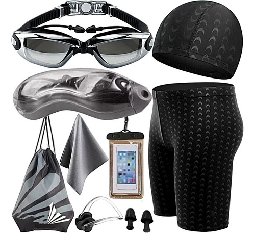 Gafas De Natación Goggles+ Trajes De Baño Hombre, Kit 9 En 1