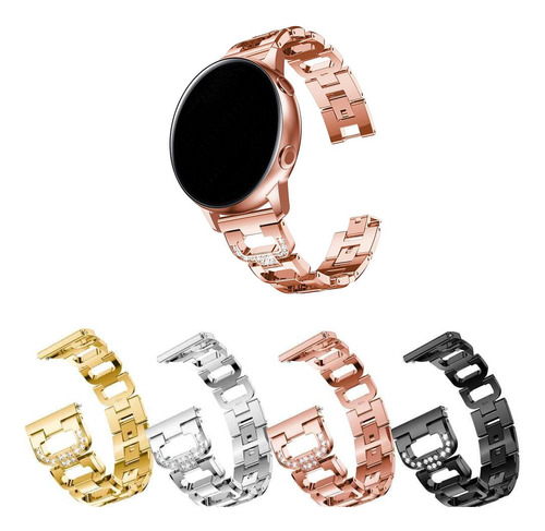Pulseira Metal Luxury 20mm Para Galaxy Watch Active 40mm