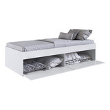 Mueble Cama Individual Blanca 4 Puertas Linea Tókio Cm1050br