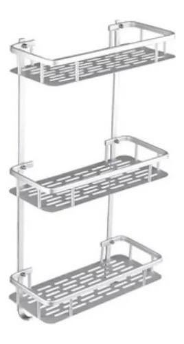 Organizador En Aluminio Para Baño Estante De Pared