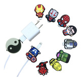 70 Unidades Protectores Cable Usb Dibujos Animados, Heroes