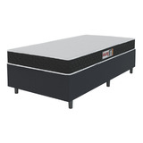 Cama Box Colchão Solteiro Espuma D20 Malibu 0,78m Preto