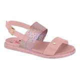 Sandalias Molekinha Nena Importadas Abiertas Glitter