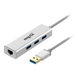 Docking Nisuta Usb Am 3.0 A Hub 3 Puertos Usb 3.0 Y Red Rj45gigabit