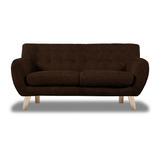 Love Seat Brulier Suede Chocolate Sala Sofa Sillon Pieza