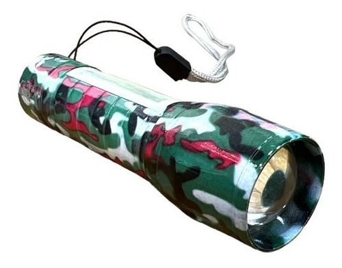 Mini Linterna Led Recargable Usb Tactica Zoom Camuflada