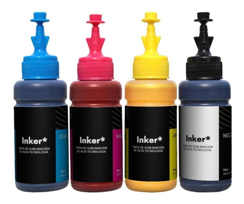 Tinta Inker Sublimación Premium X4 Cmyk P/ Epson L120/1/350