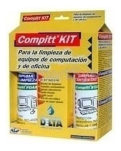 Compitt Kit De Limpieza Foam Y Static Equipos De Computación