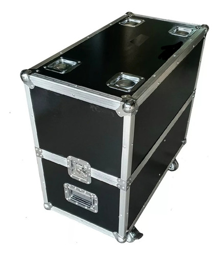 Flight Case Qsc K12 K12.2 Com Rodas E Suporte Empilhamento