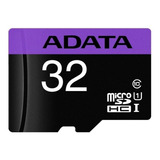 Cartão De Memória Adata Ausdh32guicl10-ra1  Premier Com Adaptador Sd 32gb