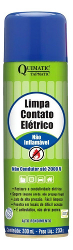 Limpador De Contatos Elétricos Não Inflamável 300ml Tapmatic