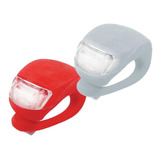 Kit X 2 Luces Para Bicicleta Led Pilas Incluidas Roja+blanca