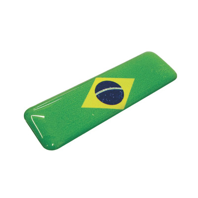 Bandeira Emblema Brasil Adesivo Resinado Bike Carro Moto
