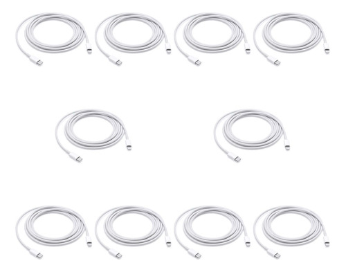 Kit 10 Cable Blanco Usb A Ip Lightning 2 Metros Mayoreo