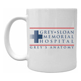 Taza De Ceramica  Grey's Anatomy Serie  Hospital Importada