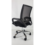 Silla Ejecutiva Para Oficina Home Office En Malla Negra.