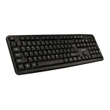 Teclado Noganet Nkb78011 Qwerty Color Negro Español 