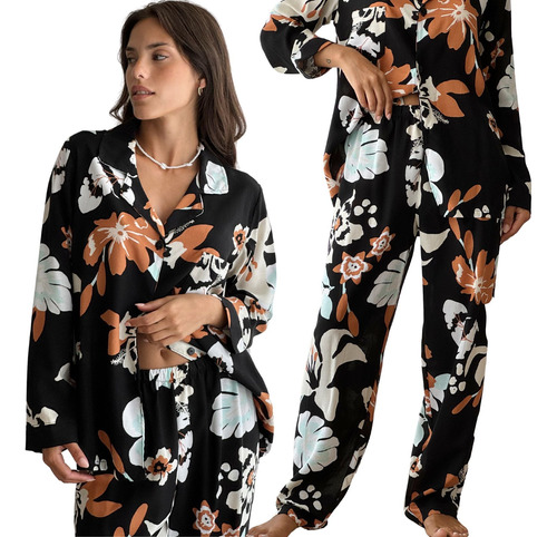 Pijama Fibrana De Seda Mujer Para Regalo En Caja Selene