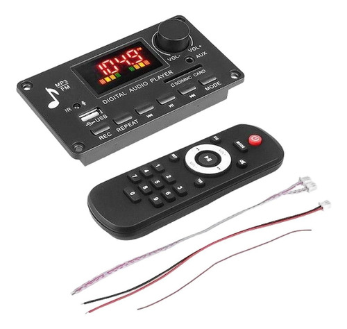 Módulo De Áudio 12v Usb Tf Usb Fm Rádio Automotivo Com