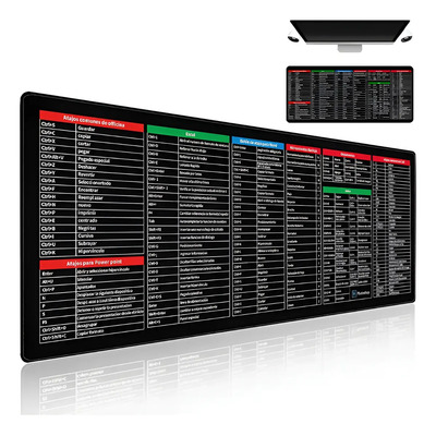 H3n Tapete For Mouse Con Atajos Excel Español\u002Fword\u002Fppt - | Envío gratis