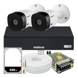 Kit Cftv 2 Cameras Full Hd Vhl 1220 Dvr Intelbras 1004-c 4x1