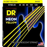 Cuerdas Bajo Eléctrico 5cds 45/125 Neon Yellow Dr Nyb5-45