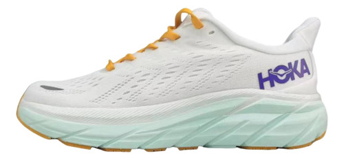 Hoka One One Clifton 8 Branco Verde Claro Leia A Descrição