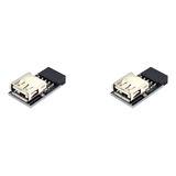 2 Adaptadores Usb De 9 Pines A 1 Puerto, Conector Para Pc, P