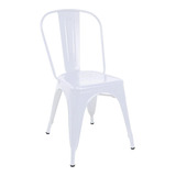 Silla De Comedor Baires4 Tolix, Estructura Color Blanco, 4 Unidades