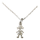 Collar Cadena 1 Hijo O Hija P Para Mamá Mujer Plata 925 + Ca