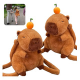 Mochila De Felpa Capybara, Mochila Grande De Viaje Para Niño