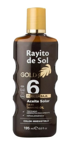 Rayito De Sol Aceite Bronceador Fps 6 X 195ml
