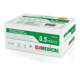 Elimedical Jeringa Veterinaria U-100 0,5 Ml, 29 G X 1/2 PuLG