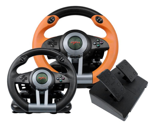 Volante Gamer Vibração Joystick Simulador Driving C/ Pedal