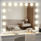 Espejo De Maquillaje Hollywood Con Aumento 10x Y Luces Led