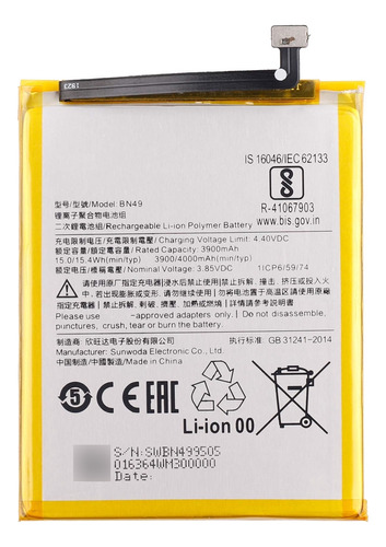 Bateria Bn49 Para Xiaomi Redmi 7a Bn49 Con Garantia 100%
