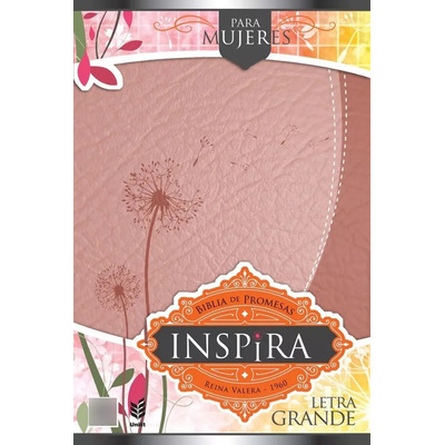 Biblia De Promesas Inspira, Letra Grande, Piel Especial Rosa, Con Indice, De Rvr1960. Editorial Unilit En Español | Envío gratis