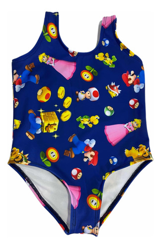 Traje De Baño Bañador Bebé Niña Mario Bros Peach Yoshi
