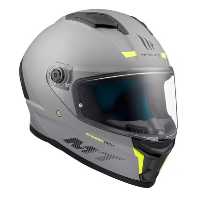Casco para moto MT Helmets Stinger 2 gris mate talla S certificado ECE2206 | Meses sin interés