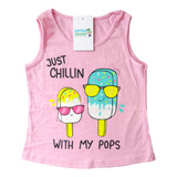 Musculosa Bebe Remera Brillito Nena Ice Cream Helado Algodon