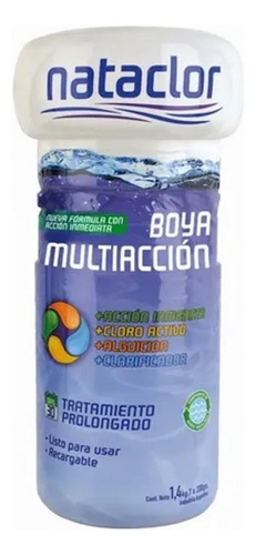 Boya Flotador Pileta Multiaccion Recargable Nataclor 1 Mes