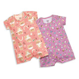 Kit Pijama Macacão Infantil Feminino Cute Elian