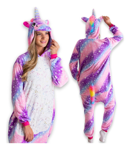 Pijama Feminino Unicórnio Kigurumi Adulto - Com Nota Fiscal