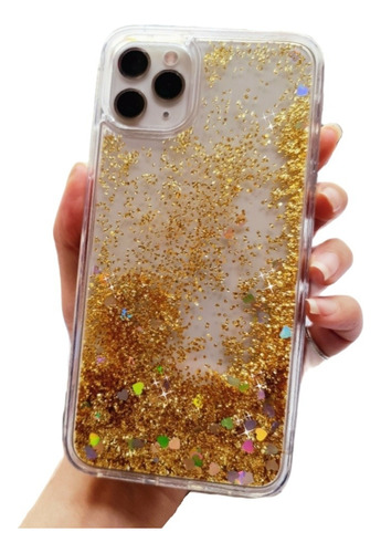 Funda Glitter Agua Para iPhone 12 11 Pro Max Xr Xs 7 8 Plus